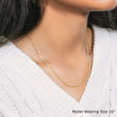 18k Yellow Gold Diamond Cut Cable Link Chain (1.10 mm)-8