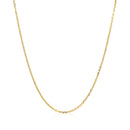 18k Yellow Gold Diamond Cut Cable Link Chain (1.10 mm)-9