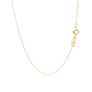 14k Yellow Gold Necklace with Dog Paw Print Symbol in Mother of Pearl-9