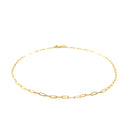 14K Yellow Gold Fine Paperclip Anklet (1.5mm)-6