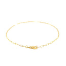 14K Yellow Gold Fine Paperclip Anklet (1.5mm)-7