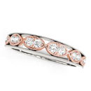 14k White And Rose Gold Infinity Style Diamond Band (1/5 cttw)-2