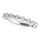 14k White Gold Antique Style Diamond Wedding Band (3/8 cttw)-2