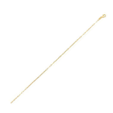 14K Yellow Gold Fine Paperclip Chain (1.20 mm) - 0