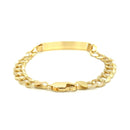 14k Yellow Gold 8 1/2 inch Mens Curb Chain ID Bracelet-7