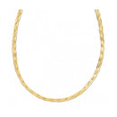 14k Yellow Gold Braided Herringbone Chain (3.20 mm)-3