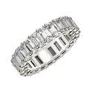 Emerald Cut Lab Grown Diamond Eternity Ring in 14k White Gold (2 cttw FG/VS2)-7
