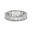 Emerald Cut Lab Grown Diamond Eternity Ring in 14k White Gold (2 cttw FG/VS2)-8