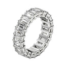 Emerald Cut Lab Grown Diamond Eternity Ring in 14k White Gold (2 cttw FG/VS2)-10