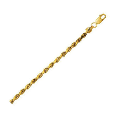 Lite Rope Chain Bracelet in 10k Yellow Gold  (3.20 mm) - 0