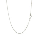 14k White Gold Polished Mini Heart Necklace-9