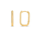 14k Yellow Gold Large Paperclip Huggies-3