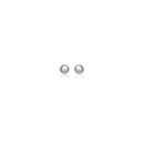 14k White Gold Spherical Stud Earrings (3.0 mm)-4