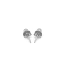 14k White Gold Spherical Stud Earrings (3.0 mm)-6