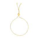 14k Yellow Gold Adjustable Lariat Style Heart Motif Bracelet-5
