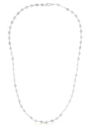 14k White Gold Necklace with Polished Circles-4