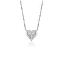 Diamond Heart Design Pendant in 14k White Gold-6