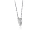 Diamond Heart Design Pendant in 14k White Gold-7