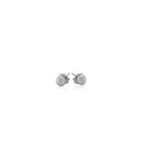 14k White Gold Round Stud Earrings (4.0 mm)-5