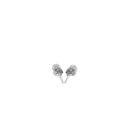 14k White Gold Round Stud Earrings (4.0 mm)-6