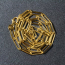 14k Yellow Gold Textured Paperclip Chain (3.5mm)-11