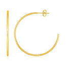 14k Yellow Gold Polished Hoop Earrings-2