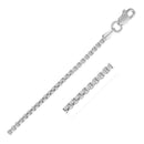 14k White Gold Solid Round Box Chain (1.60 mm)-4