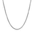 14k White Gold Solid Round Box Chain (1.60 mm)-5