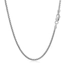 14k White Gold Solid Round Box Chain (1.60 mm)-6