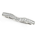 14k White Gold Curved Style Wedding Ring (1/4 cttw)-2