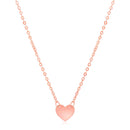 14k Rose Gold Polished Mini Heart Necklace-8