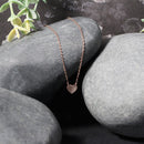 14k Rose Gold Polished Mini Heart Necklace-10