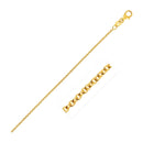 14k Yellow Gold Round Cable Link Chain 1.3mm-6