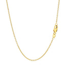 14k Yellow Gold Round Cable Link Chain 1.3mm-9