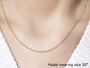 14k Yellow Gold Round Cable Link Chain 1.3mm-10