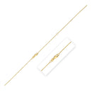 Double Extendable Bead Chain in 14k Yellow Gold (1.00 mm)-2