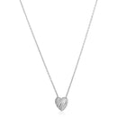 14k White Gold High Polish Scribbles Heart Necklace-4