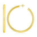 14k Yellow Gold Polished Hoop Earrings-2