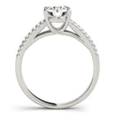 14k White Gold Split Shank Round Diamond Engagement Ring (1 1/8 cttw)-8