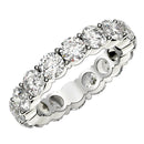 Round Cut Lab Grown Diamond Eternity Ring in 14k White Gold (4 cttw FG/VS2)-7