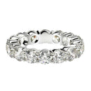 Round Cut Lab Grown Diamond Eternity Ring in 14k White Gold (4 cttw FG/VS2)-8