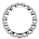 Round Cut Lab Grown Diamond Eternity Ring in 14k White Gold (4 cttw FG/VS2)-9