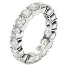 Round Cut Lab Grown Diamond Eternity Ring in 14k White Gold (4 cttw FG/VS2)-10