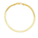 1.5mm 14k Yellow Gold Super Flex Herringbone Anklet-4