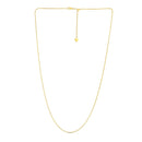 14k Yellow Gold Adjustable Franco Chain 0.9mm-6