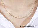 18k Yellow Gold Diamond Cut Cable Link Chain (1.40 mm)-8