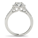 Square Shape Halo Diamond Engagement Ring in 14k White Gold (1 1/2 cttw)-4