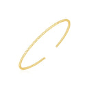 14k Yellow Gold High Polish Bead Cuff Bangle (2mm)-2