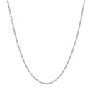 14k White Gold Round Cable Link Chain 1.3mm-8