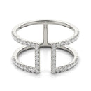 14k White Gold Modern Dual Band Style Diamond Ring (1/2 cttw)-6